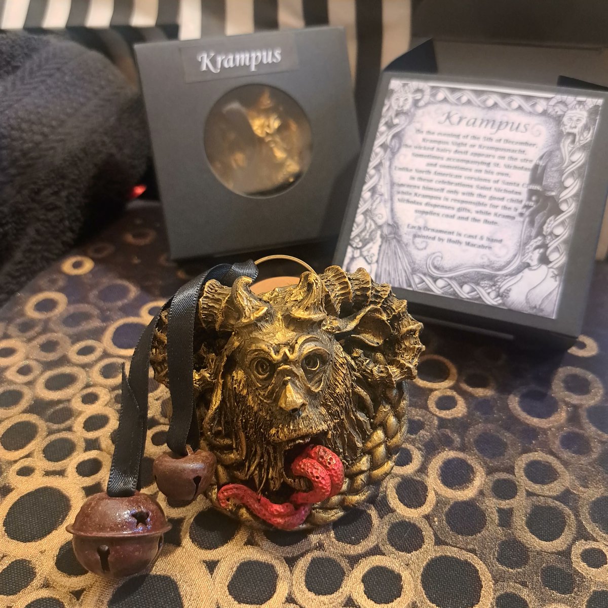 HellKittenRVA's tweet photo. The holidays may be over but we are still feeling a bit naughty over at Hell Kitten RVA !☠️ 
Come catch our ,mid season restock of our Krampus wall art/Ornament from @hollymacabreart! catch them ahead of time for gifts and friends! ( Closer to the holidays we always sell out!) https://t.co/Xz5rhbOd9N