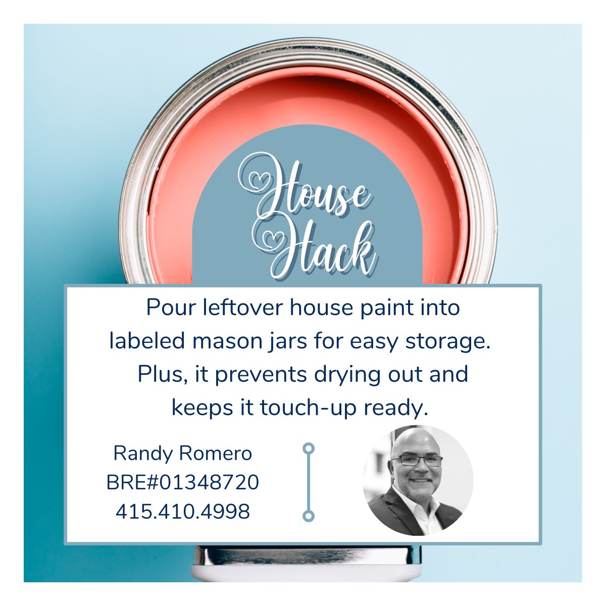 rarosf's tweet photo. #HouseHack – Do you have leftover paint that you still don’t know where to use? If you have mason jars lying around your house, try this house hack. Carefully transfer the paint onto the jars and label it. #SFRealtor #SanFranciscoRealEstate #BayAreaRealtor https://t.co/jz7Jvwg3ik