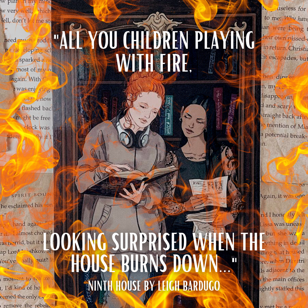 LVVampireNovels's tweet photo. Have you started reading yet? We're talking about Ninth House live on facebook in ONE WEEK!
Art by @NessaVill
#NinthHouse #LeighBardugo #ILVNBookClub #BookClubPick #AlexStern #DarkAcademia #LiveEvent #AmReading https://t.co/h7s2C0TF39