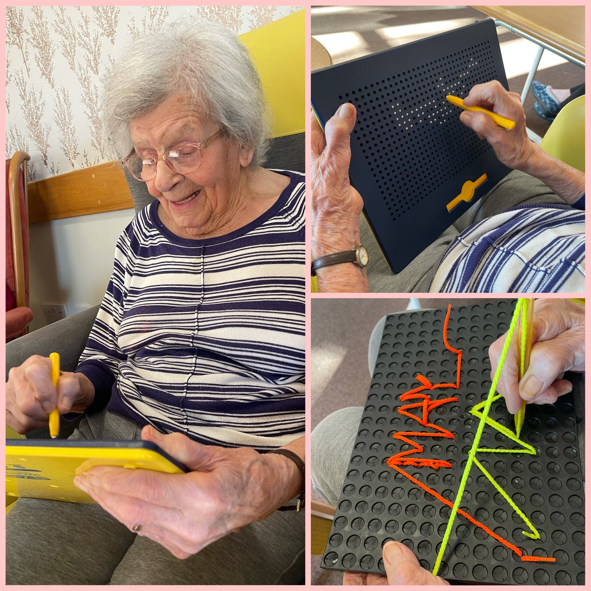 learnplaynexus's tweet photo. Our Playboards and MagnePads are proving to be a big hit with care home residents and are great for maintaining dexterity in the fingers.

#CareHomeActivities #carehomefun #finemotorskills #finemotoractivity #sensory #sensoryactivities https://t.co/XHIkmkr0GU