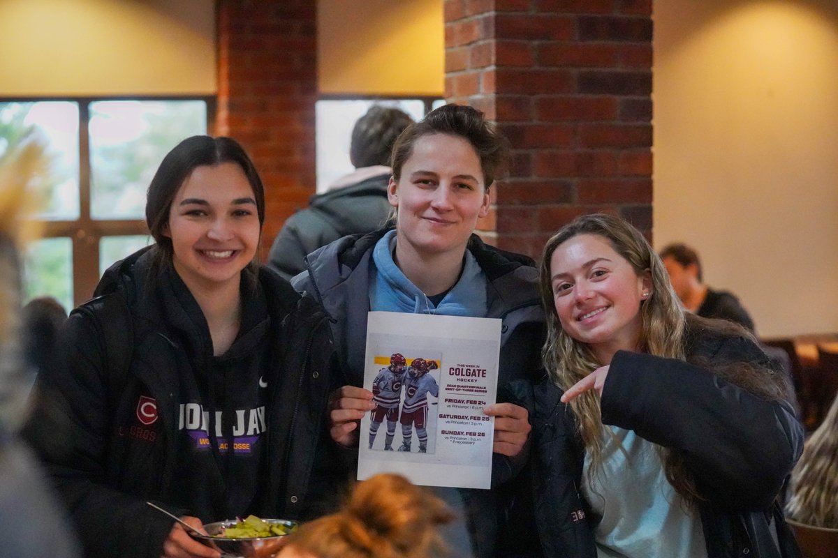 ColgateWIH's tweet photo. .@Kayle_osborne serves up 🍩 on the weekend and during the week. 

We'll see you in the Class of 1965 Arena Friday night at 6 p.m. 🏒

#WePlayFree https://t.co/ZT6T8QOLO1