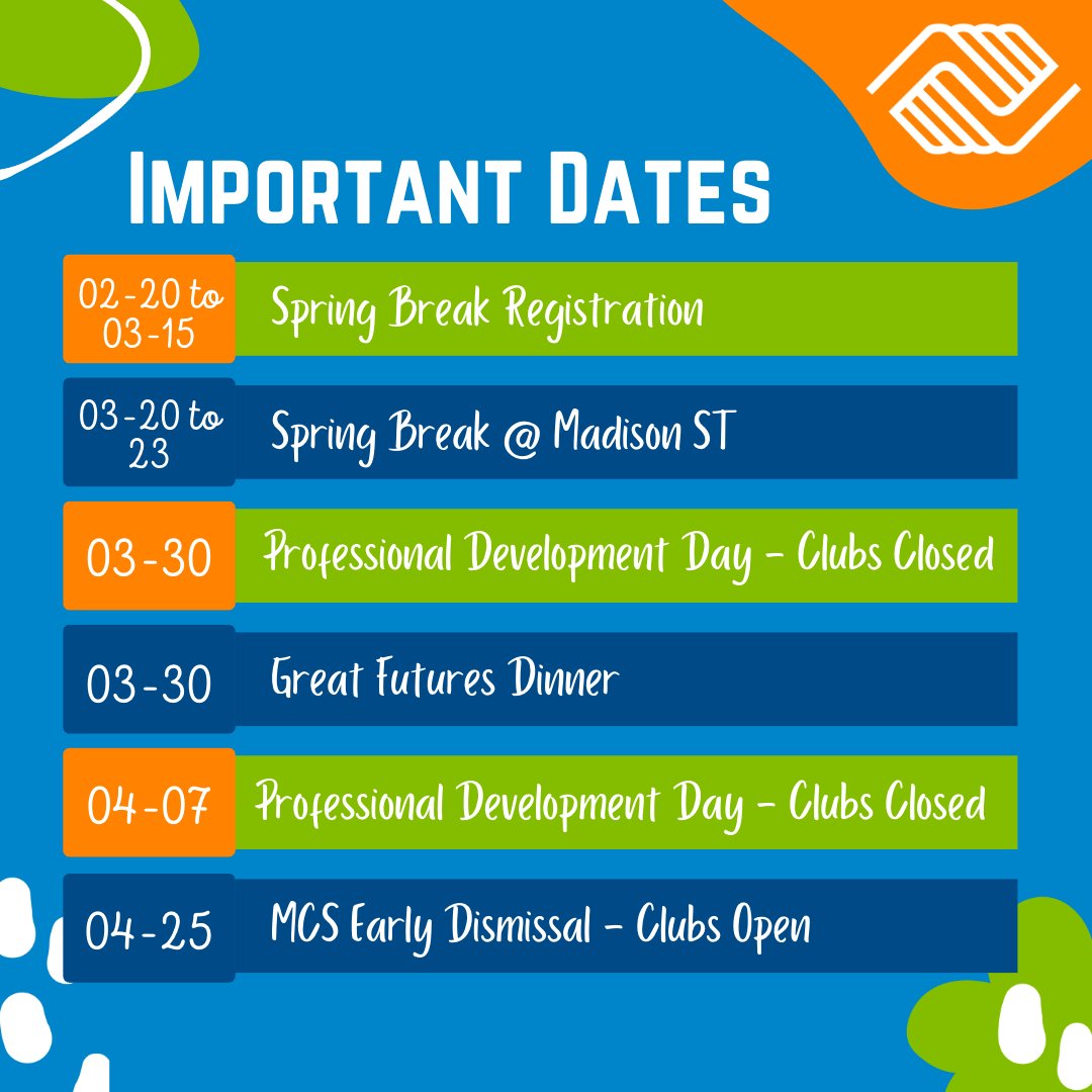bgcmuncie's tweet photo. Here is a helpful guide to remembering upcoming important dates. #BGCM https://t.co/K4XYly0G62
