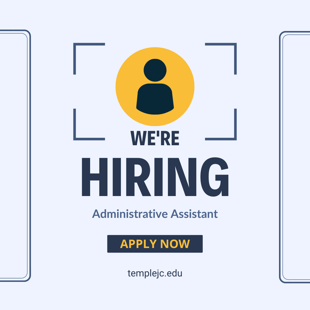 Want to join a great team?

If you're a detailed oriented person who enjoys helping others, we'd love to have you apply! We have a dynamic workplace with most holidays off including a Spring Break and Winter Break.

Apply at the link below.

schooljobs.com/careers/temple…