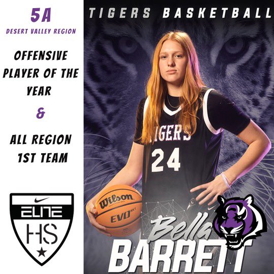 millenniumwbb's tweet image. Congratulations to our senior Bella Barrett on being 5a Desert Region OFFENSIVE PLAYER OF THE YEAR and 5a Desert Region All-Region 1st team. 🔥 Much deserved, hard work paying off
