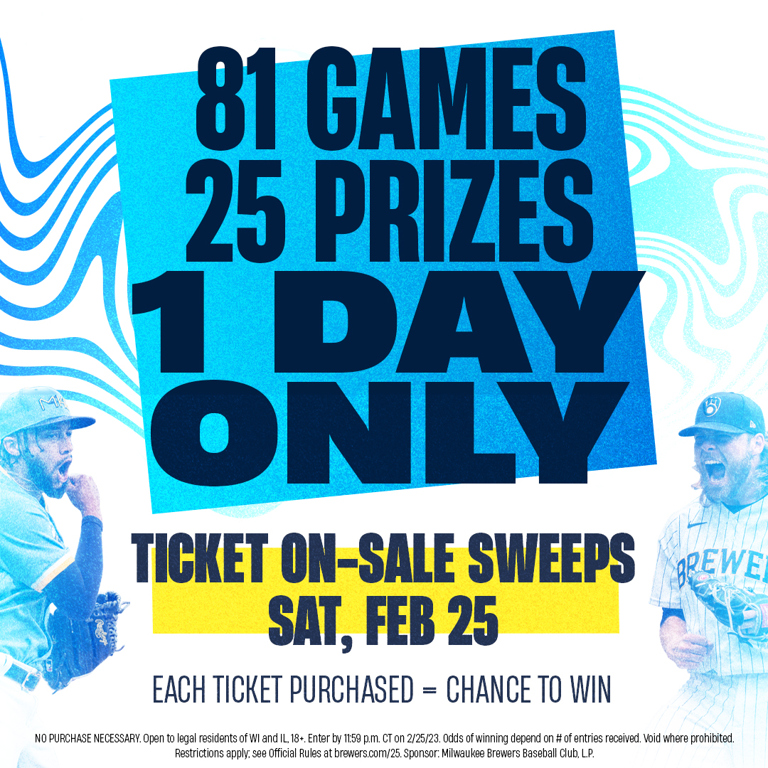 Milwaukee Brewers on Twitter "Buy tickets, win prizes! Starting