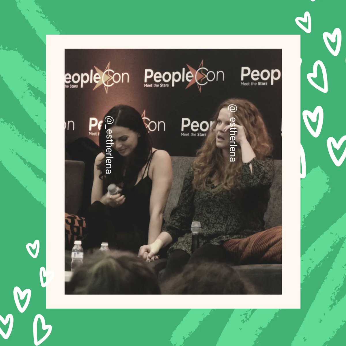bexteammarina's tweet photo. Since we haven't (yet) a picture together @Clarrissaxoxo I'm sharing with your photo with Bex. This photo of Bex and Lana together I made during their panel at #Thec4 so let's hope #Thec5 will happen soon, so we can meet them and each other at the same moment 💚 possibilities https://t.co/bs3nMmfn7z