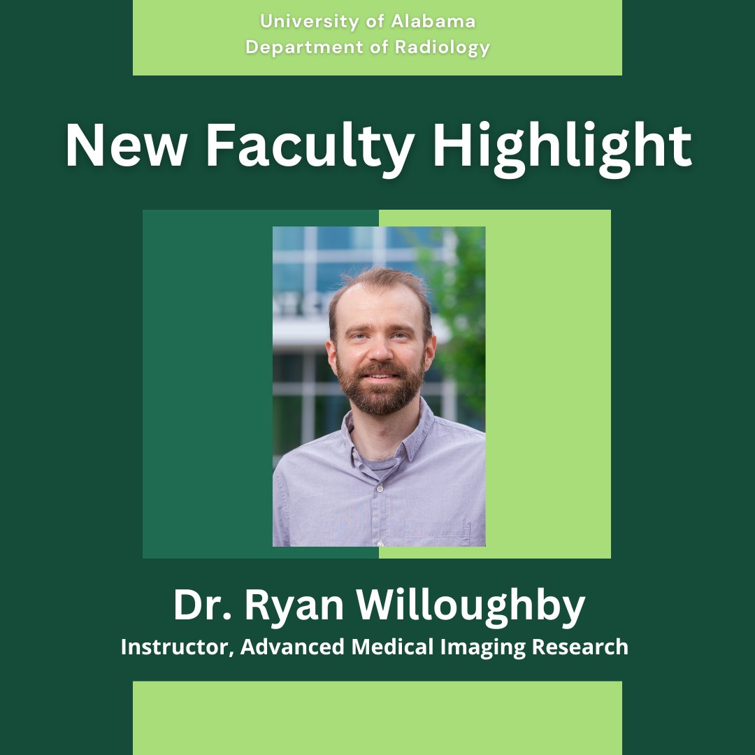 UAB Radiology (@uabradiology) on Twitter photo Welcome Dr. Ryan Willoughby, who joined our Division of Advanced Medical Imaging Research. 👋
<a href="/CheriCanon/">CheriCanon</a> <a href="/UABHeersink/">UAB Heersink School of Medicine</a> <a href="/LapiSuzanne/">Suzanne Lapi</a> #Radiology Welcome Dr. Ryan Willoughby, who joined our Division of Advanced Medical Imaging Research. 👋
<a href="/CheriCanon/">CheriCanon</a> <a href="/UABHeersink/">UAB Heersink School of Medicine</a> <a href="/LapiSuzanne/">Suzanne Lapi</a> #Radiology