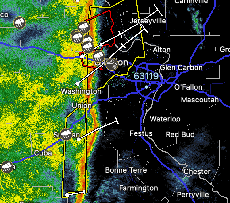 geerlingguy's tweet photo. Holding out hope the #ArchEffect saves us #stlwx #mowx #ilwx https://t.co/fOUP0P7bTg