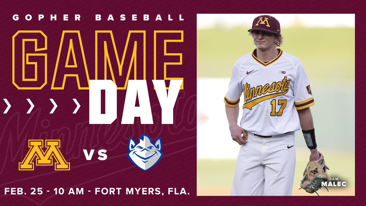 GopherBaseball's tweet photo. Game two for the fellas! ⚾

It's an 11 a.m. ET/10 a.m. CT start today in Fort Myers.

📊: https://t.co/iNWpMIcXrJ
📝: https://t.co/QzG1O8Rmc6 https://t.co/oxKsknxSm7