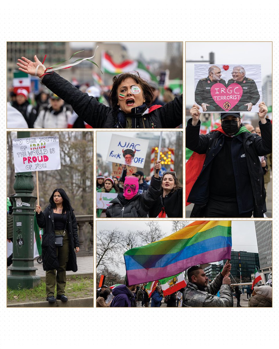 Führende RepräsentantInnen der iranischen Diaspora führten die Großdemo #Brussels20Feb an. Ihre Forderung: Die EU muss die #IRGCTerrorists endlich als Terrororganisation einstufen!

Fotos: shorturl.at/kmnS4

#ZanZendegiAzadi #FrauLebenFreiheit #WomanLifeFreedom #Iran