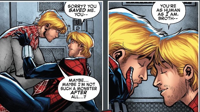 90spiderbros's tweet photo. actually what i didn't expect was for JM DeMatteis to sucker punch me in the face with soft #CloneBros https://t.co/yFSPRcF15a