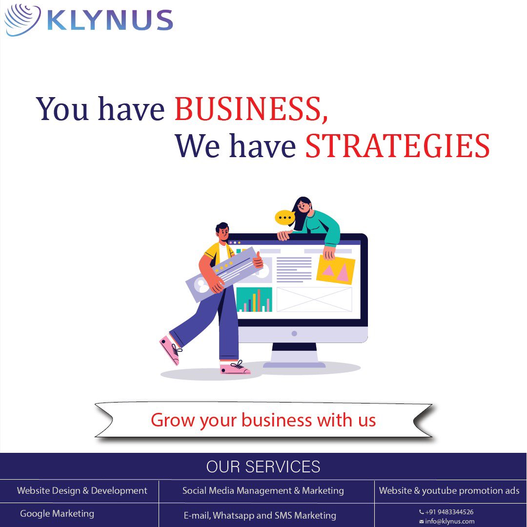 Klynustech's tweet photo. At Klynus we Analysis , Design and than Develop your business idea. Our strategic thinking gives your business a new shape.
https://t.co/mix3b6V6rb
#klynus #webdevelopmentcompany #webdevelopmentcourse #webdevelopmenttraining #webdevelopmentjobs #digitalmarketingcompany https://t.co/kV6oY6snEv