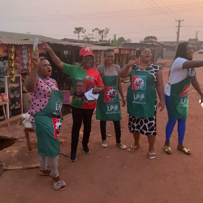 wpo2023's tweet photo. Open Market Sensitization yesterday 21st February 2023 evening at Abakpa Nike market, Abakpa, Enugu East. Women for Peter Obi, Enugu Chapter.

#VoteLP #VoteRight #VoteWisely https://t.co/XGPvGMZpJ6