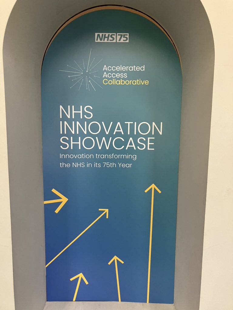 Have swapped the home office for London to celebrate innovation in the NHS with the @AHSNNetwork at this event to mark #NHS75 with the <a href="/AACinnovation/">Accelerated Access Collaborative</a>. There are so many fantastic ideas and products being showcased #HealthInnovation