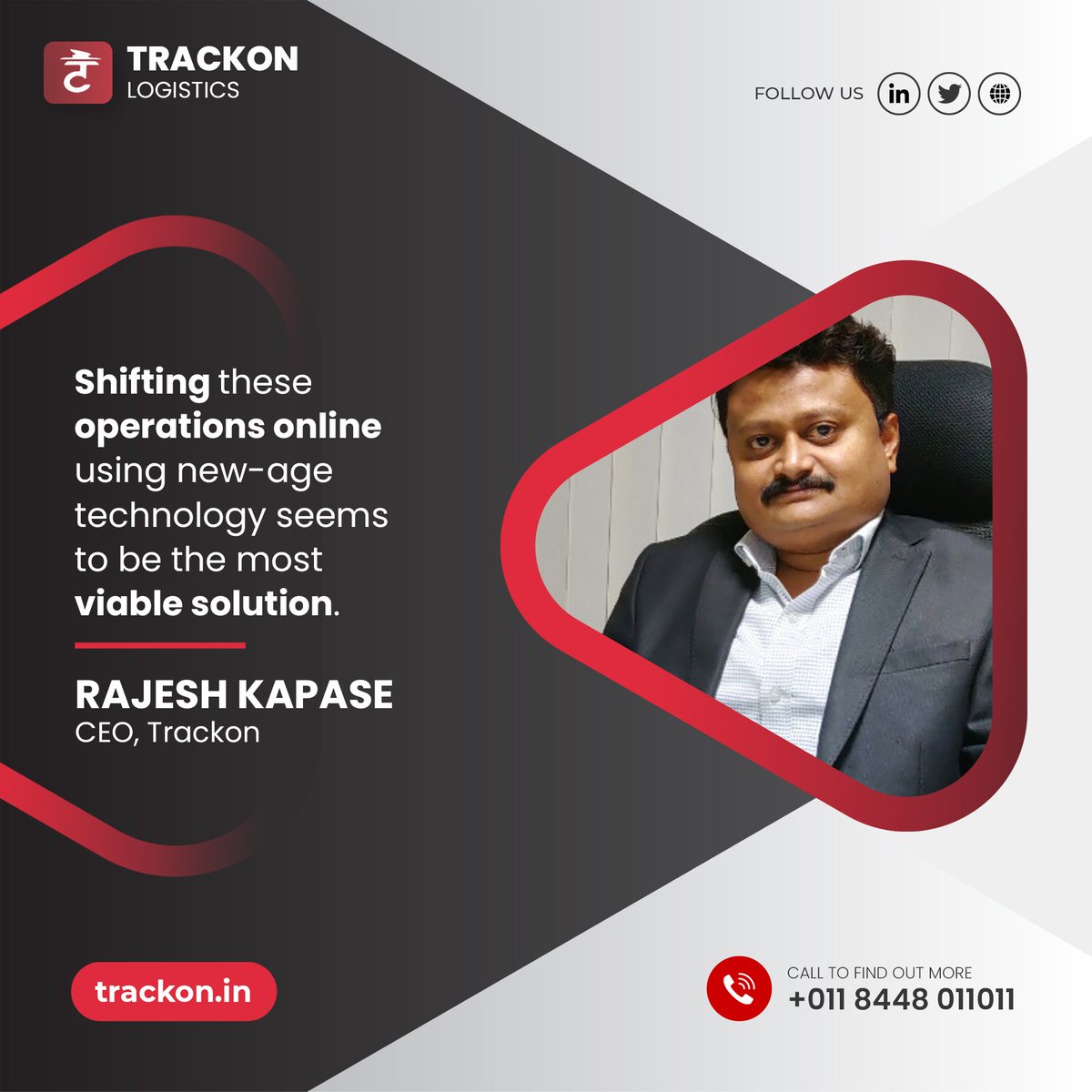 Unlock the Secrets to a Successful Logistics Strategy. Check out the insights from Our CEO, Mr. Rajesh Kapase on the journey of growth and development of logistics.

Read more at: logisticsinsider.in/how-new-age-te…

#growth #development #strategy #logistics #trackon #delivery #fastdelivery