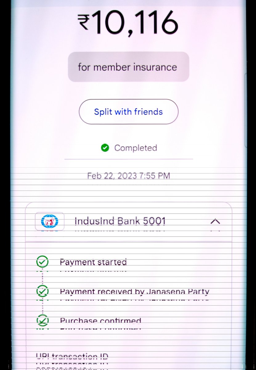 yskanth's tweet image. ప్రమాద బీమా కార్యక్రమానికి
నా వంతుగా ₹10,116 విరాళం 🙏

@PawanKalyan
@JanaSenaParty

#JSPMembershipPhase3