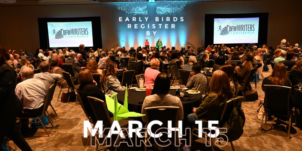 DFWCON's tweet photo. Visit our website to grab your early bird (discounted!) seat (thru March 15th).
https://t.co/ACiLfo10yl
#writingconference https://t.co/ds4I8y9zHK