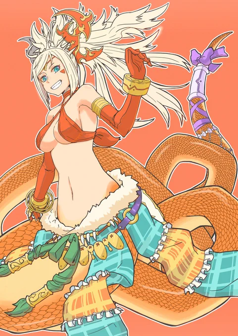#パズドラ11周年#一番好きなモンスター ・エキドナさんが好きです!特に女傑のエキドナさんのデザインがちょー好き!(絵はフェス限ですが)・マドゥさんが好きです!進化後が特にちょー好きなデザイン!他にも好きなキャラは沢山いますが、この2人は別格です。素敵。 