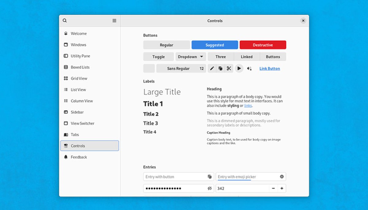 tschak's tweet image. I spent yesterday evening trying to see how to make apps that use #libadwaita (the latest UI for #GNOME), and walked away with a streak of anger over a surprising lack of documentation and examples. #linux ...
