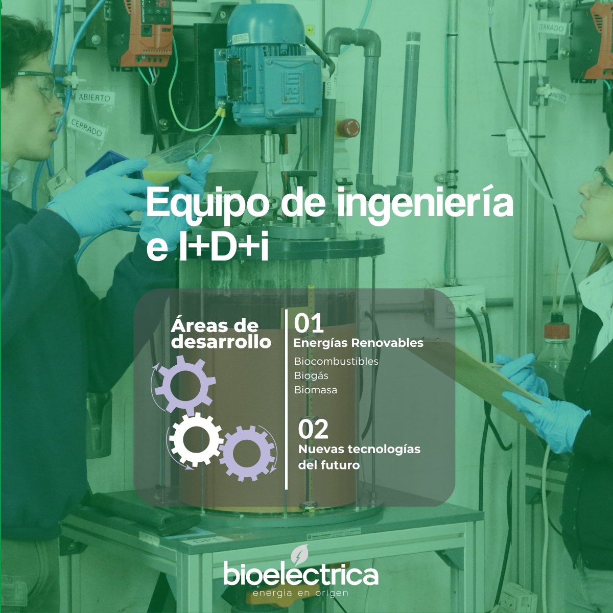 🤝Equipo de ingeniería e I+D+i. Nuestro objetivo:  plantas de #biogás de alta eficiencia, rentables y sostenibles. Determinar el potencial en cada proyecto, priorizando la factibilidad y eficiencia de transformación de los dif. sustratos en energía, es la clave para lograrlo.