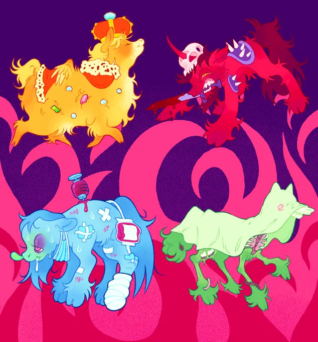 The 4 horsies of the Apocalypse 
