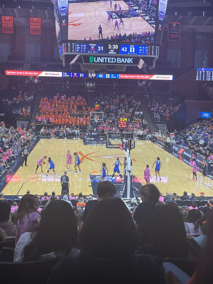 We had a great time this past weekend at <a href="/UVAWomensHoops/">Virginia Women's Basketball</a> vs Duke! While we didn’t get the win the ASB crew cheered hard! Be sure to join us next time!