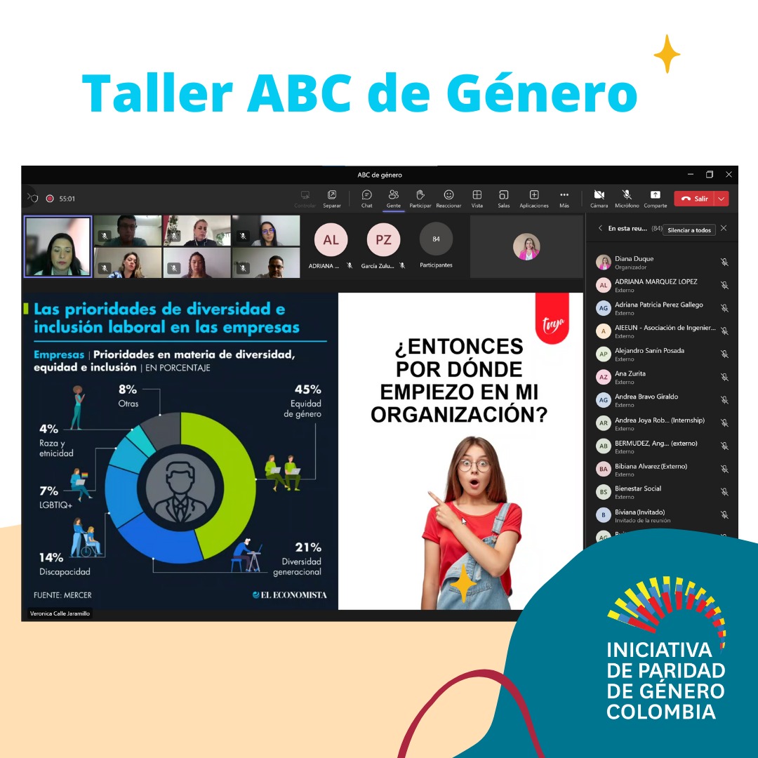 En este momento estamos en el Taller ABC de Género, el primero de un listado de talleres que tendremos durante el año.

Adhiere tu empresa a la IPG de Colombia para disfrutar este beneficio.

#EmpresasconEquidaddeGenero #IPG