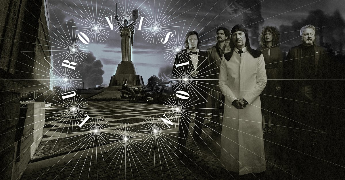 Laibach's tweet photo. LAIBACH : EUROVISION : KIEV : UKRAINE : 31st March 2023 https://t.co/r4GMlwhl71 
While the rest of Europe celebrate 'freedom and solidarity' on 9 May in Liverpool, Laibach will be performing Eurovision in Ukraine - where the only real vision of Europe is taking place right now. https://t.co/2lQIjEHc9J