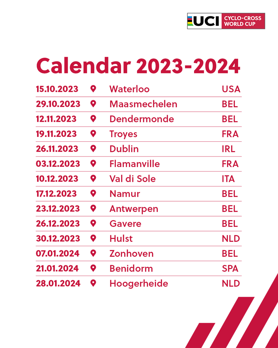 Mark you calendar for the 2023-2024 #CXWorldCup season. 📅 #FLCS