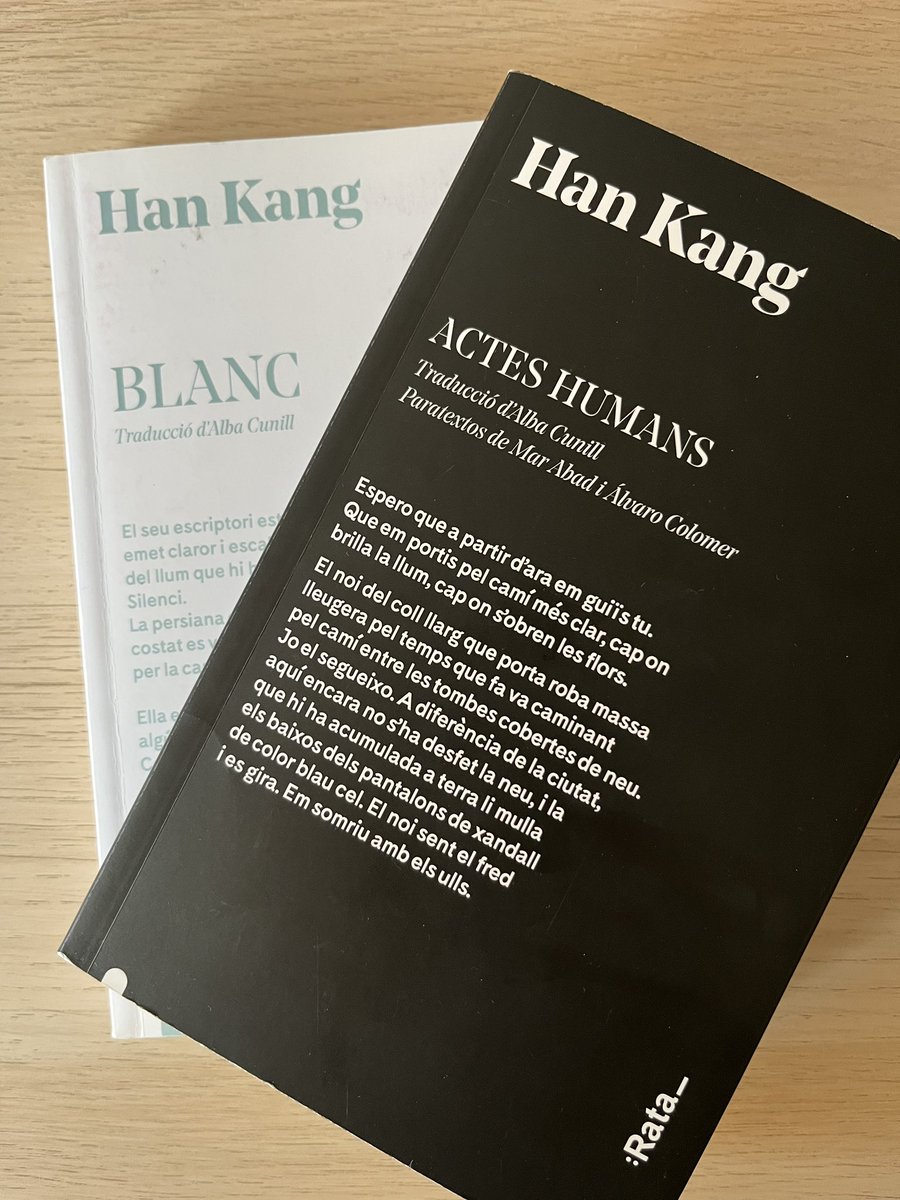 MTarradellas's tweet photo. Les prosa poética de #HanKang a #blanc em va atrapar, però les precises descripcions d’algunes manifestacions de la crueltat humana q he trobat a #acteshumans m’han convertit en una fanàtica de la seva escriptura! Si us plau @Rata_Books reediteu ja #lavegetariana! #한강 https://t.co/IbWvfkBACp
