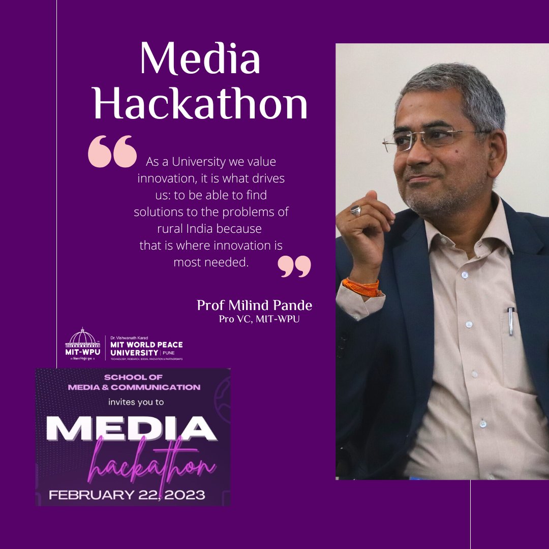 MITWPU_SOMC's tweet photo. THE WISDOM OF MENTORS 

SOMC’s annual MEDIA HACKATHON—an exciting time of creating solutions to some very unique problems

#media #hackathon #mitwpu #pune #campus #students #problemsolving #designthinking #ideathon #mediahackathon #advertising #journalism #videocreator #theatre https://t.co/OSLXhdn6v7