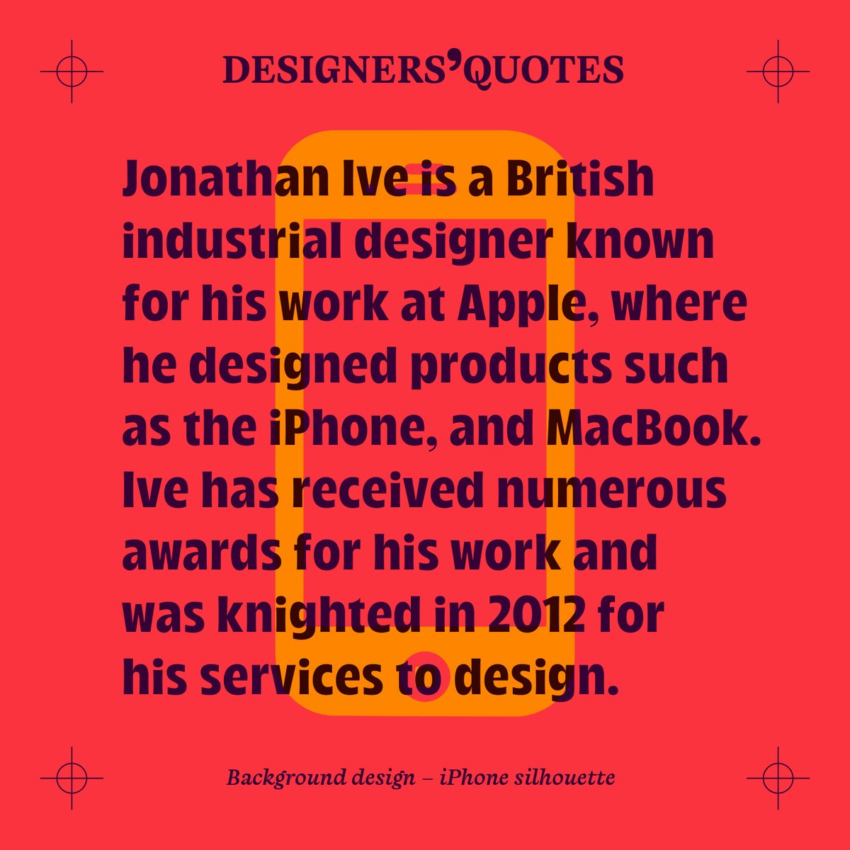 ArtGrootfontein's tweet photo. The #DesignersQuotes series features inspiring quotes from renowned designers, aimed at motivating and sparking creativity in the design community.
#jonathanive #AppleDesign #type https://t.co/bvRQeQybT7
