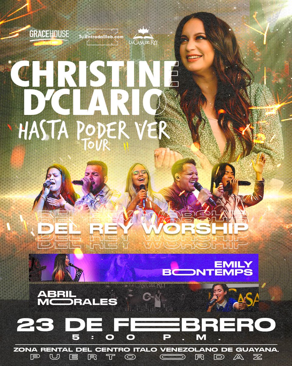 emibontemps's tweet photo. Mañana participo en el concierto de Christine D’ Clario🔥 La Emily de hace unos años no lo creería🥹🙌🏻 pero todo es por gracia de Dios😭 https://t.co/294sc9fYhT