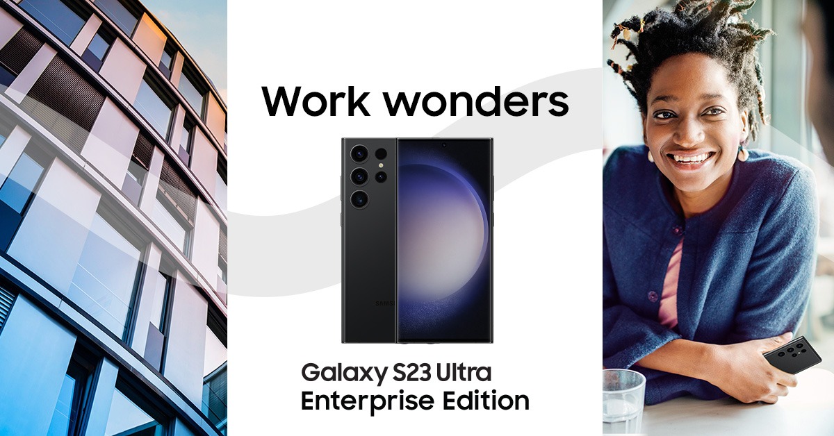Make and share the epic with the Samsung Galaxy S23 Enterprise Edition. It’s an entire workspace in your hand, protected by defence-grade security. Stay productive and secure anywhere with the Galaxy S23. Buy now: samsung.com/uk/business/sm…