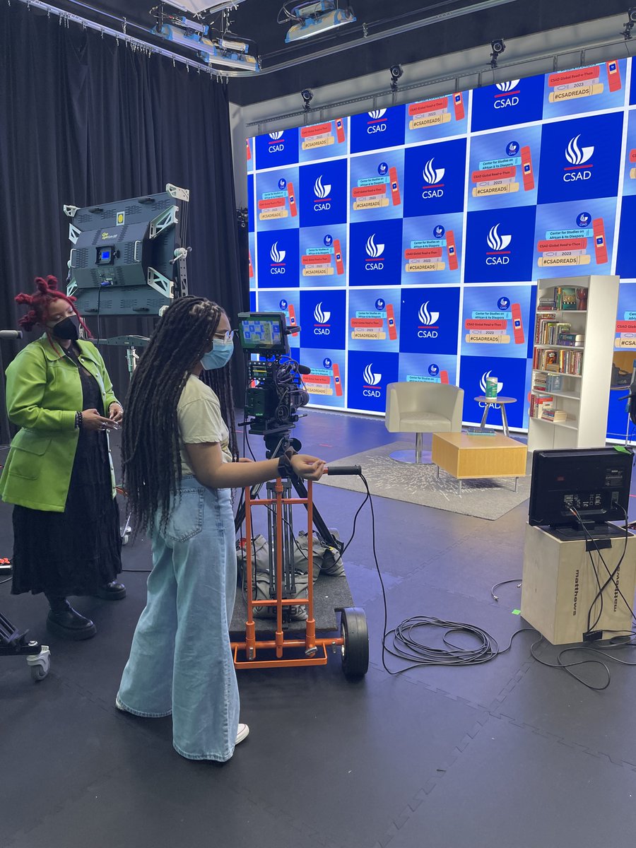 CSADatGSU's tweet photo. A behind the scenes looks at the production that's gone into today's live stream. Tune in!!

#CSADreads #BlackHistoryMonth #BlackHistoryIsAmericanHistory  #Bannedbooks https://t.co/HG63HFHYzD