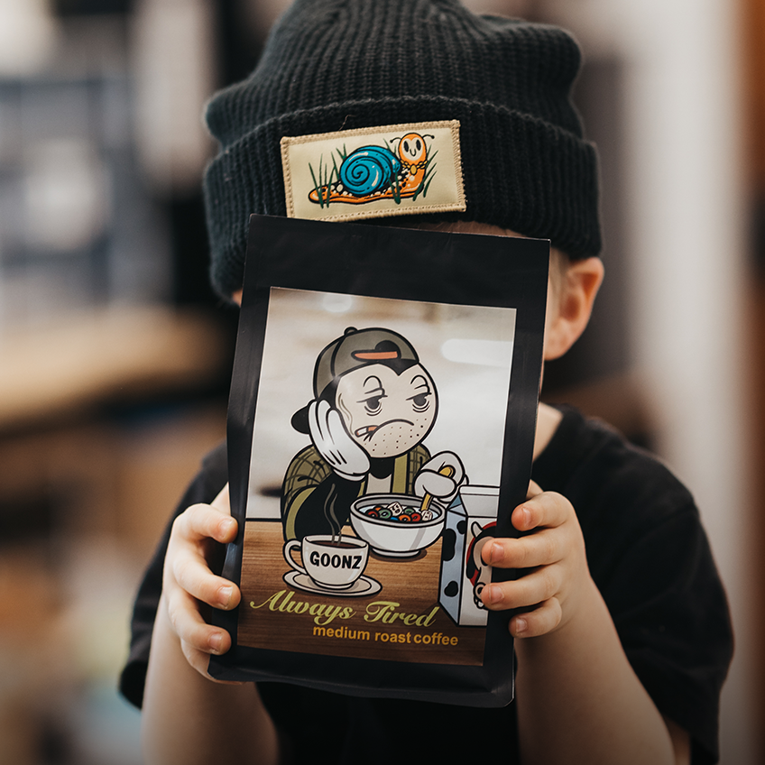 It's time for you to wake up and smell the coffee...

Goonz are proud to announce our Always Tired: Medium Roast Coffee ☕

Nitty gritty below 👇