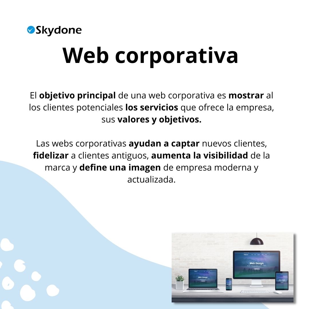 skydone's tweet photo. ¿Quieres crear una web para tu empresa pero no tienes claro qué tipo de web es la mejor opción? En este post descubrirás los diferentes tipos de webs y cuál es la opción idónea según el tipo de negocio. 
👉Desliza el carrusel y ¡descúbrelo! https://t.co/SiClLx6Ebq