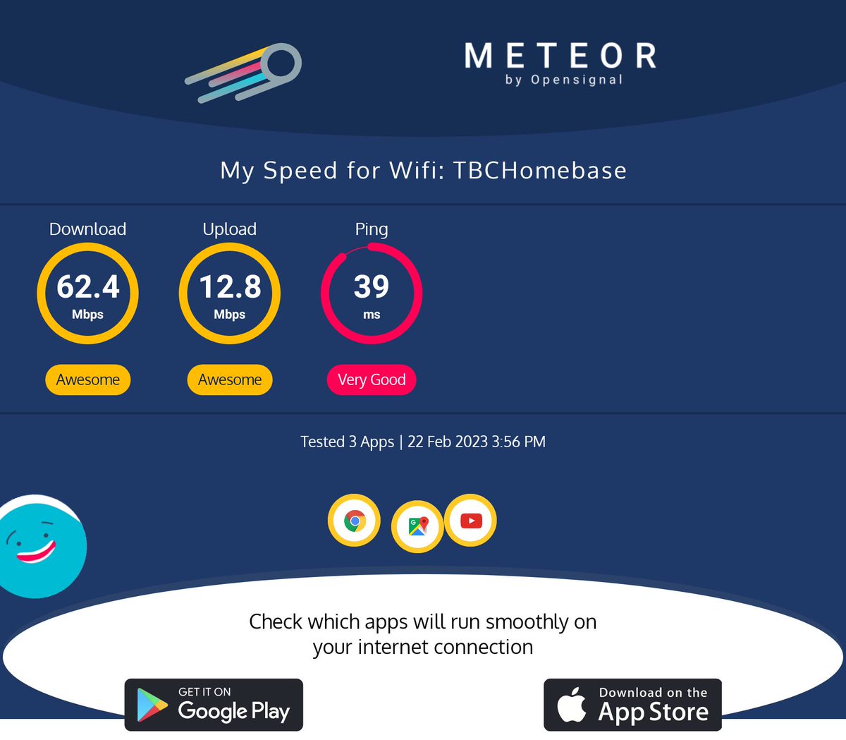 gbenro's tweet photo. Just tested my @SpaceX #Starlink #internet speed with #appmeteor. Check your #speedtest here: https://t.co/XxYyH0p4c6

Well done @elonmusk. https://t.co/guCXmHLGAZ