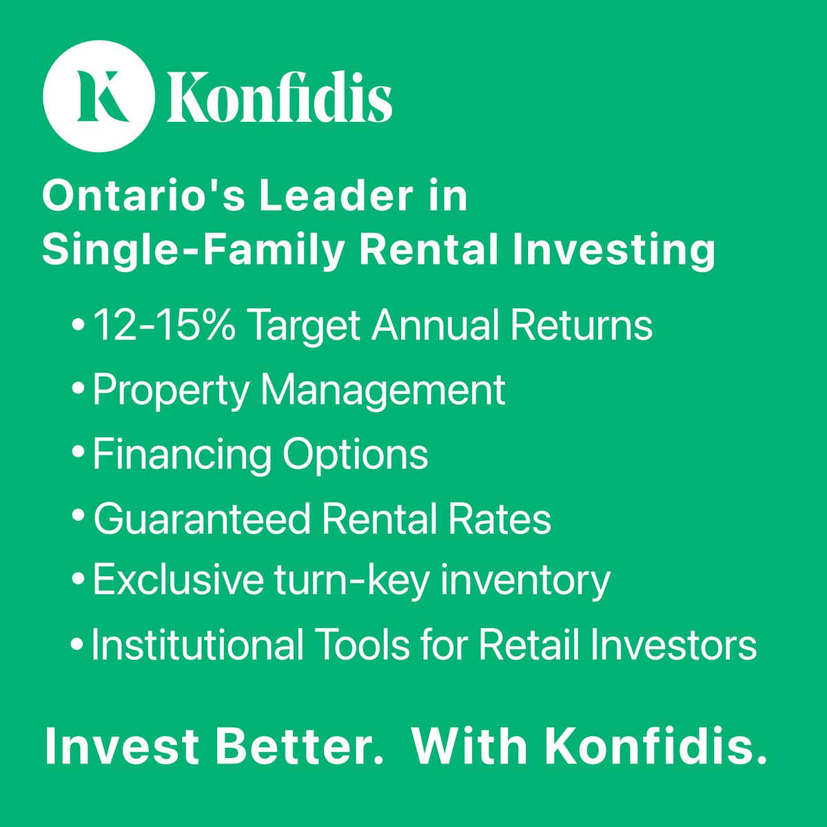 konfidis's tweet photo. Investing in Single-Family Rentals in Ontario? Konfidis is the market leader in SFR. 

Get the institutional investor advantage on your next investment.

Exclusive off-market and turn-key opportunities for a limited time.

🚀Start now: https://t.co/0A3p3vEEql

#ToRe #investingre https://t.co/2iGjjTAYKI