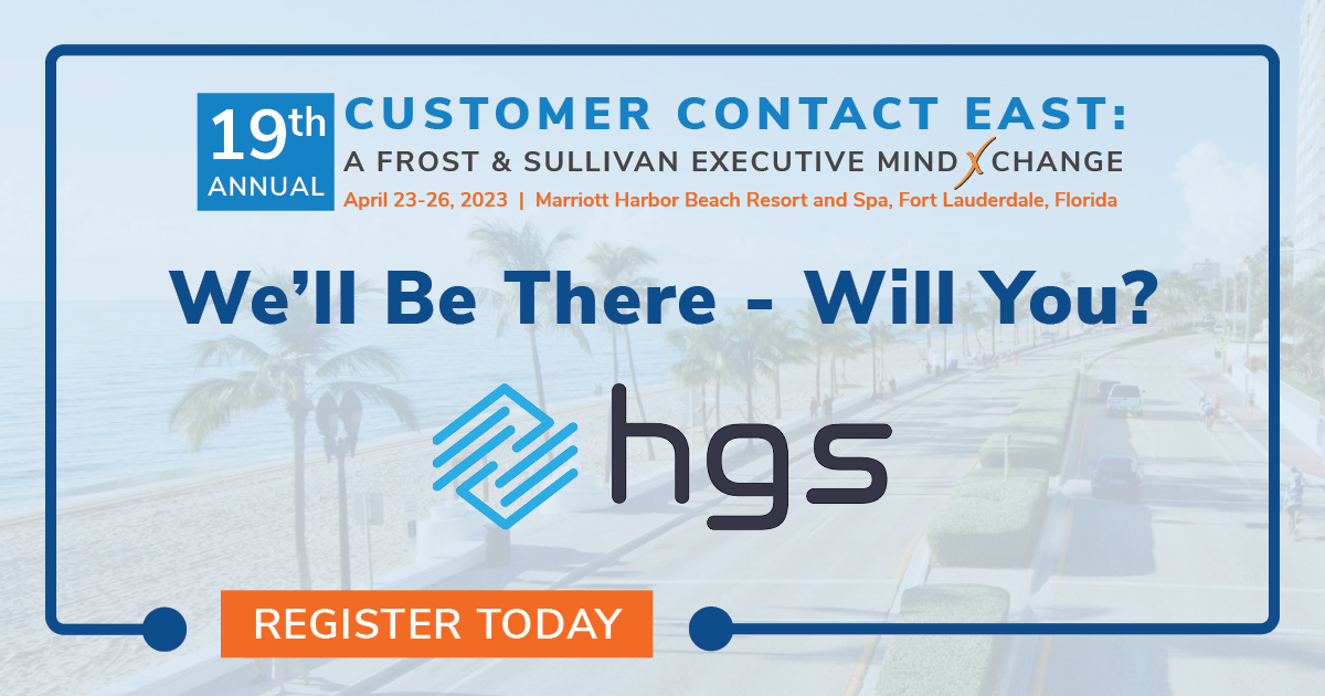 HGS Digital (@hgsdigital) on Twitter photo HGS is proud to be a sponsor of #CustomerContact East this April in Fort Lauderdale, Florida. We hope you’ll join us. bit.ly/3IfDEWs
#FrostCC #customerexperience #CX <a href="/Frost_Sullivan/">Frost & Sullivan</a> <a href="/FS_events/">Frost & Sullivan</a> HGS is proud to be a sponsor of #CustomerContact East this April in Fort Lauderdale, Florida. We hope you’ll join us. bit.ly/3IfDEWs
#FrostCC #customerexperience #CX <a href="/Frost_Sullivan/">Frost & Sullivan</a> <a href="/FS_events/">Frost & Sullivan</a>