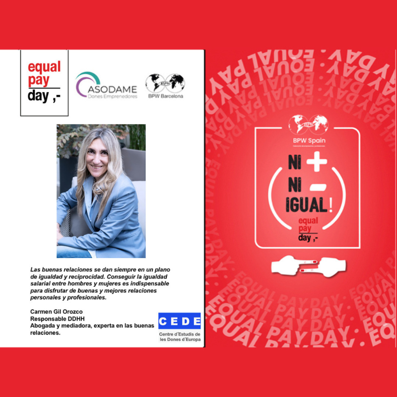 #EqualPayDay2023: 22 de febrero reivindicamos un año más nuestra lucha por la #IgualdadSalarial #Asodame #BPWBarcelona Carmen Ortiz se une a la campaña #epdbpw #epdbpw2023 #NiMasNiMenos #IgualdadSalarialYa