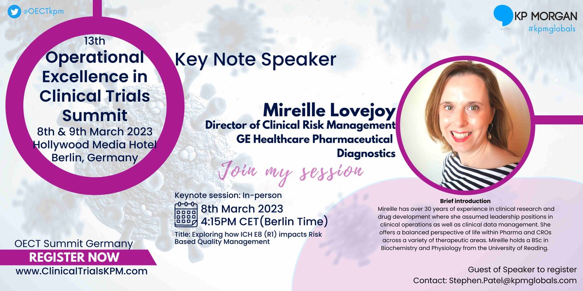 #oectkpm #kpmglobals #clinicaltrials #medtech #gehealthcare #GE #patient #dcts