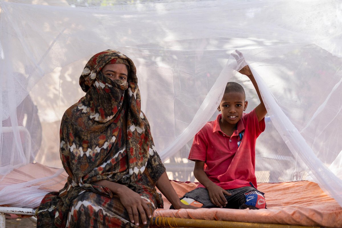 UNICEFSudan's tweet image. "I am very happy to receive the new nets. I had 2 old nets which we used for 4 years. They will be very useful because we have too many mosquitoes," says 32-year-old Sabah Hassan.

Sabah &amp;amp; her son received bed-nets distributed by @unicefsudan &amp;amp; partners in #Kassala, #Sudan.