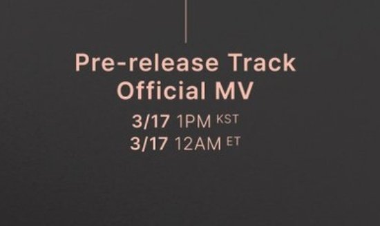 WE'RE GONNA HAVE A PRE RELEASE TRACK