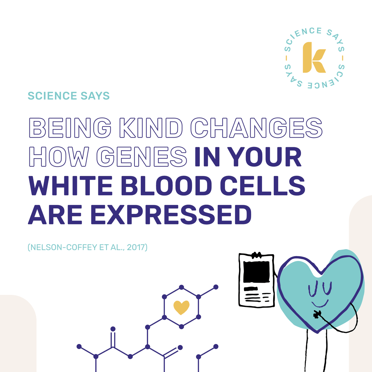 kindness_org's tweet photo. Did you know being kind is good for your health? Doing a kind act can change how the genes in your white blood cells are expressed, decreasing inflammation &amp; increasing antiviral activity in your body. 

Give your immune system a boost and tell us how it goes. 

#choosekindness https://t.co/1t0ynDpgIQ