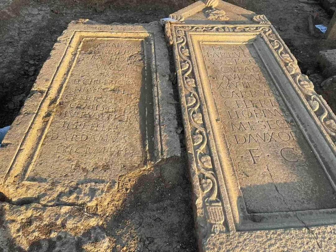 epirusgr's tweet photo. In #Skopje they found an ancient panel with the inscription #Dardanus and they want to remove it because they want to build https://t.co/tkGlFMFK3h https://t.co/VrvfTEU3Dc