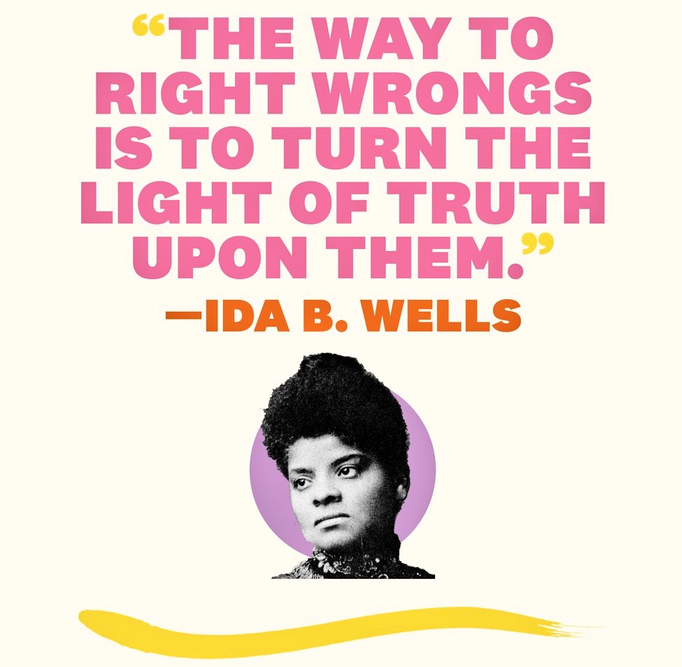 Today, I salute Ida B Wells.She was an American journalist, educator, and civil rights advocate in the early 20th century. She led a crusade against lynching, helped found the NAACP &amp; exposed atrocious anti-black  violence.
#BlackHistory #BlackHistoryIsAmericanHistory