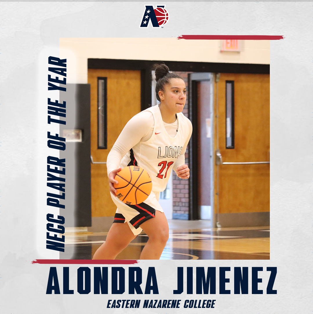 NEVConference's tweet photo. Congratulations to the 2023 NECC Women's Basketball Player of the Year, @ENCAthletics Alondra Jimenez! 

⭐️ Led the league with 16.5 PPG
⭐️ 1st in assists with 6.0 per game
⭐️ Tops in steals with 2.9 per game 

#WeAreTheNECC // #BeTheSpark https://t.co/BXQNItJCnU