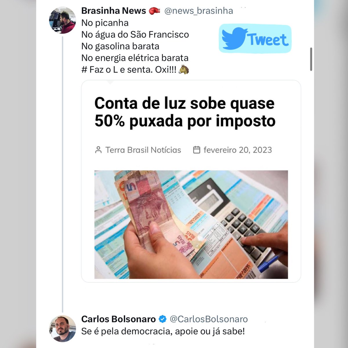CarlosBolsonaro's tweet image. Enquanto o Governo @jairbolsonaro reduzia impostos de forma histórica… Peguem seus celulares que o trio elétrico está passando! 🎉 🥳 🎈