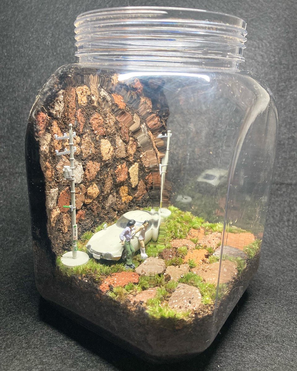 farm038992681's tweet photo. 今日の作品！
『安定された未来！』
「僕の親父はね、大学病院の教授だから何１つとして君の未来は心配はないよ」、とギャルを口説く痛すぎる2世！この後鳥のフンを頭に落とされるのであった。

#畑 #山 #苔 #テラリウム #苔テラリウム #terrariums #moss  #mossdesign #草原farm #Green #植物 #ROCK https://t.co/BsjDCRVoyV